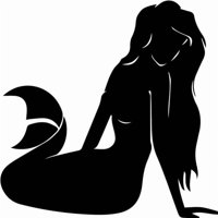 Rienda Libre Graphics - Decomural Sitting Mermaid Fantasy Fairy Tale Ws-32677