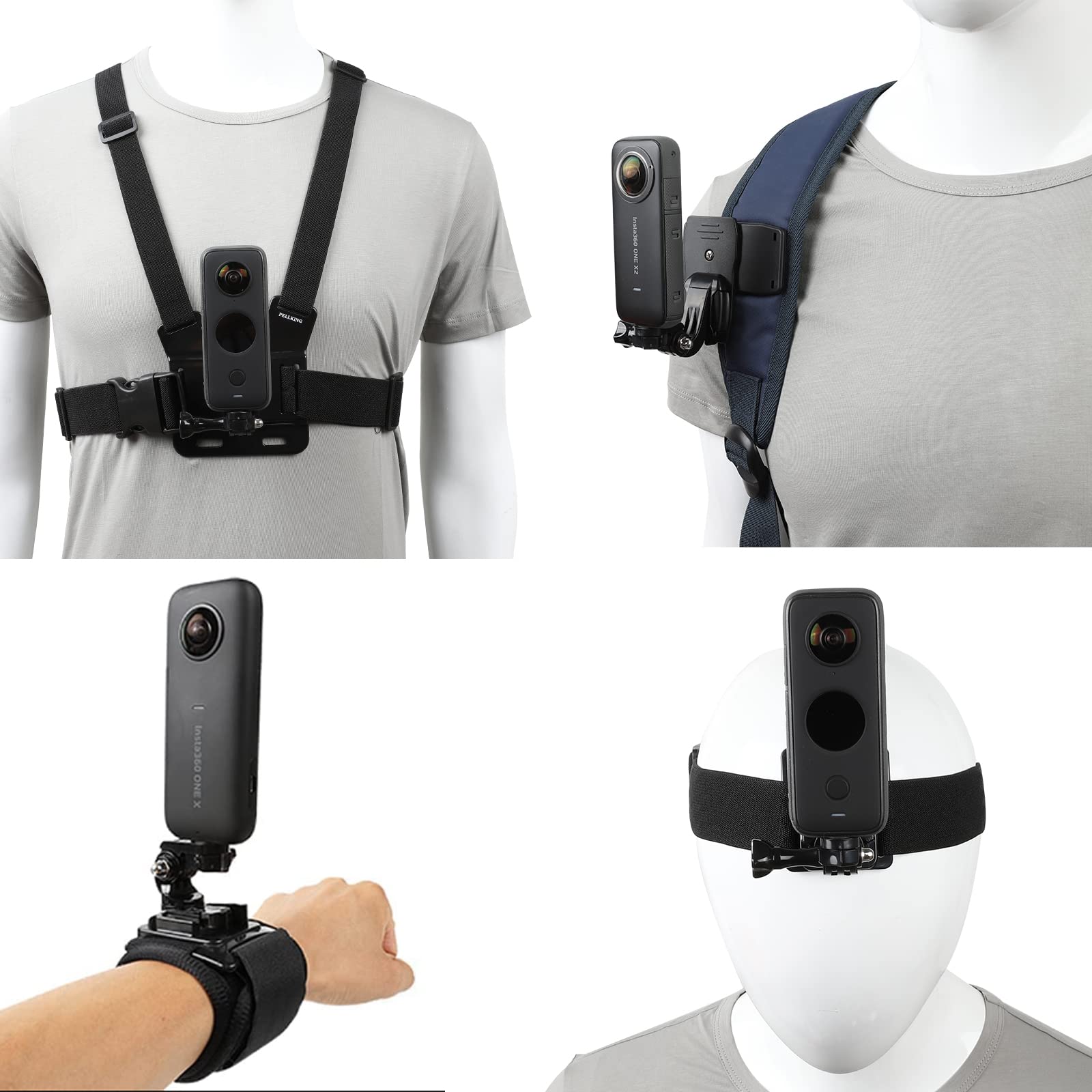 Pellking - Kit De Accesorios Para Insta360 One X4/X3/X2/X, One R, Gopro Hero 9