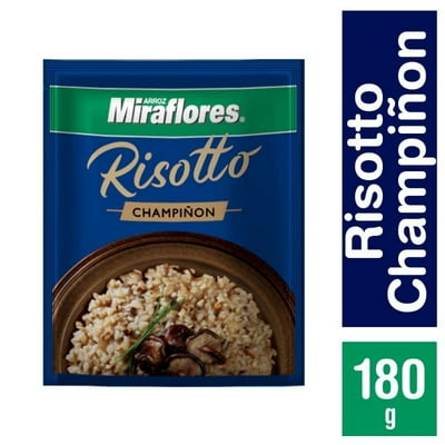 Arroz Grano Corto Risotto Champiñón Bolsa 180 G Miraflores