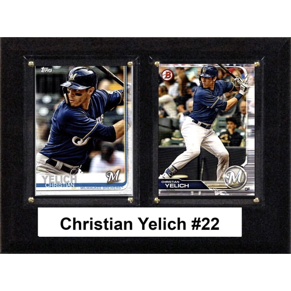 Placa C & I Collectibles MLB 6x8 Christian Yelich Brewers