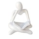 thumbnail image 5 of Estatua de pensador abstracto de estilo nórdico, colección de adornos de estante de arte de mesa, escultura de resina, figurita humana para decoración Blanco, 5 of 5