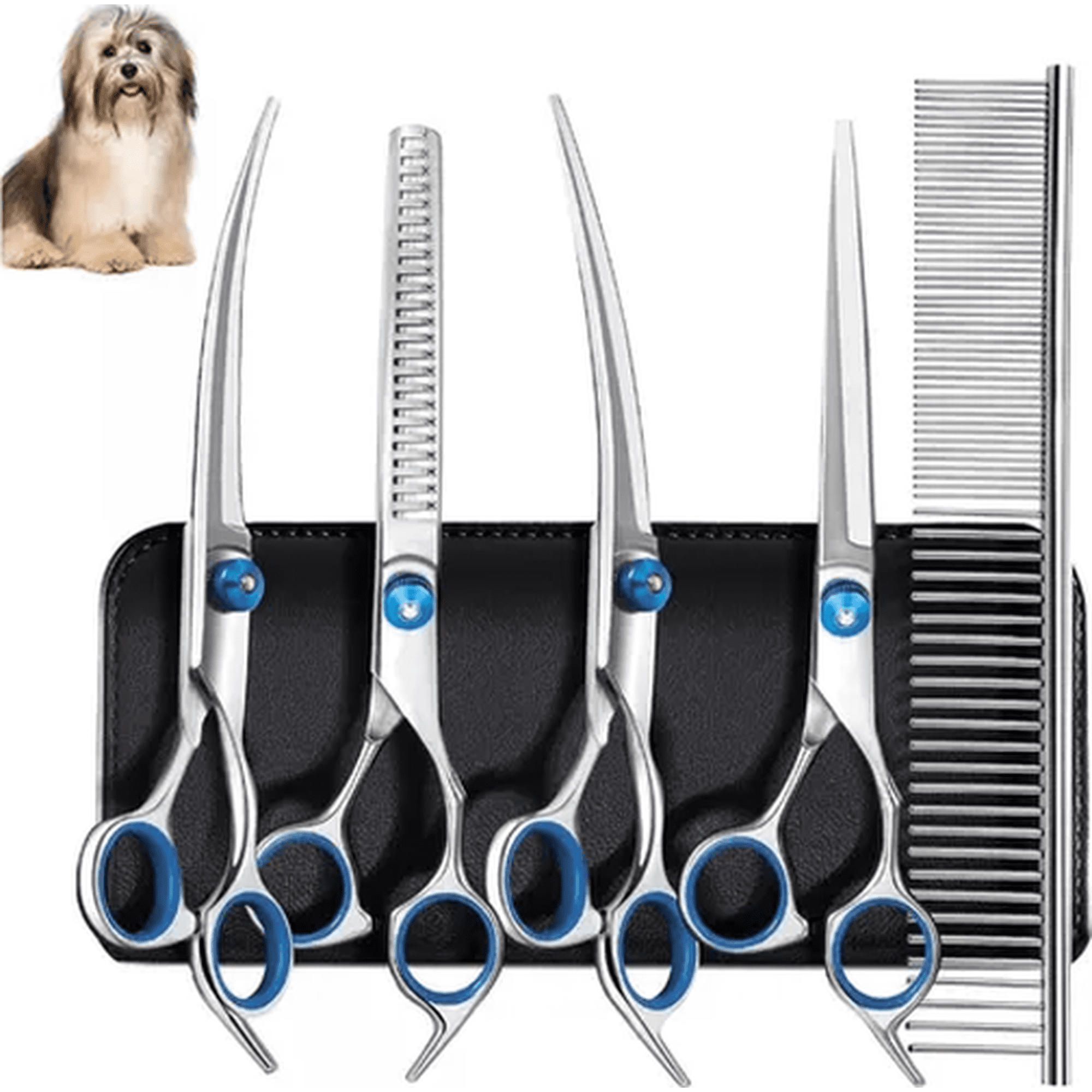 Genérico - Pack 4 Tijeras Cortar Pelo Mascotas