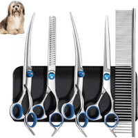 Genérico - Pack 4 Tijeras Cortar Pelo Mascotas