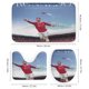 thumbnail image 3 of Cristiano Ronaldo-theme 4-Piece Shower Curtain Set with Rugs, Waterproof Bathroom Decor Set Includes Bath Mat, U-Shaped Rug, Toilet Lid Cover and Curtain with Hooks, 3 of 6
