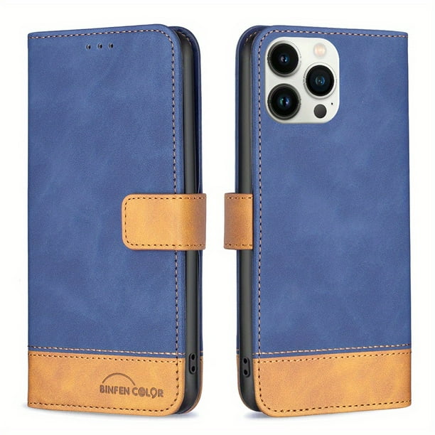 Premium Leather Phone Case With Magnetic Buckle & Card Slot Stand For iPhone 14 Pro Max, 14 Plus, 13 Pro Max, 11 Pro Max, 12 Pro Max, 7, 8, SE 2020, 2022