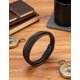 thumbnail image 1 of Pulsera de Cuero Black Brown Hombre y Mujer Elegante Moderno, 1 of 3