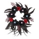 thumbnail image 3 of Adorno De Corona Colgante De Rosa Negra Con Globo Ocular Artificial De Halloween Para Entrada, 3 of 5