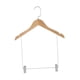 thumbnail image 4 of Perchas De Madera Para Trajes, Perchas Para Pantalones, Gancho Giratorio Resistente Y Duradero Con Clips Para Ropa De Mujer, 4 of 5