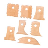 Magideal - 7 Piezas, Herramienta De Cerámica, Herramienta De Recorte De Cerámica, Herramienta Moldeadora De Arcilla Raspadora De Madera, Herramienta De Escultura 9Cmx8Cm