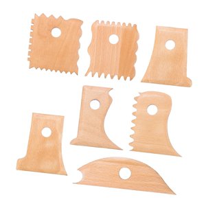 Magideal - 7 Piezas, Herramienta De Cerámica, Herramienta De Recorte De Cerámica, Herramienta Moldeadora De Arcilla Raspadora De Madera, Herramienta De Escultura 9Cmx8Cm