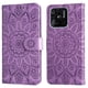 thumbnail image 2 of Funda tipo cartera FOXDOCK para Xiaomi Redmi 10C 4G , diseño girasol en relieve, cuero PU, cierre magnético, soporte y tarjetero, 2 of 5