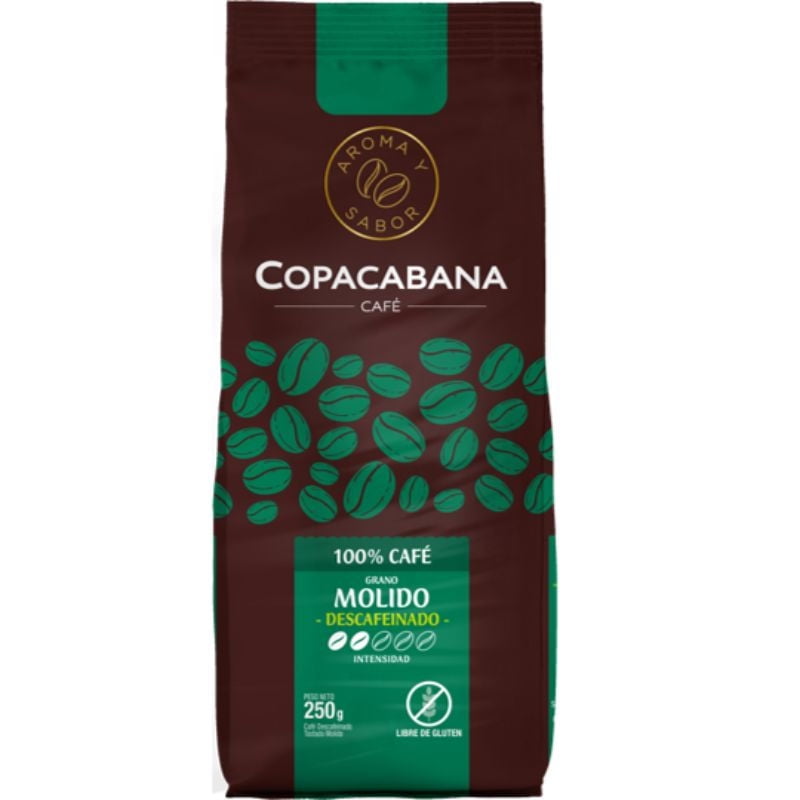 Café Molido Descafeinado Bolsa 250 g Copacabana