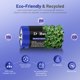 thumbnail image 5 of Batería recargable de litio D de 7500 mWh USB-C de wowpower, paquete de 2, 5 of 7