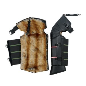 Magideal - Protectores De Piernas A Prueba De Viento Para Motocicleta, Rodillera De Cuero Pu, Tiras Reflectantes, Protección Completa Para Accesorios De Esquí De 70Cmx35Cm