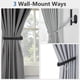 thumbnail image 5 of Alzapaños para cortinas Hoousuper, acero inoxidable negro, 6 unidades, 5 of 7