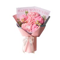 Magideal - Ramo De Flores De Punto, Flores De Crochet, Decoración De Mesa, Regalo Para El Día De La Madre, Obra De Arte Para Boda, Día De Acción De Gracias, Día Rosa