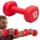 thumbnail image 1 of Mancuerna Gaiam con revestimiento de neopreno, 5,4 kg, color rojo, 1 of 7