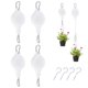 thumbnail image 1 of Polea Retráctil para Plantas Soporte Pesado con Clip D para Cestas de Flores Blanco, 4 Piezas, 1 of 7