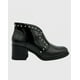 thumbnail image 1 of Botin para mujer con taco medio charol Negro, 1 of 2