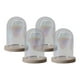 thumbnail image 5 of 4 Piezas De Vidrio Cloche Dome Clear Holder Tabletop Ornament Mini Bell Jar Dome Light Brown, 5 of 5