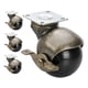 thumbnail image 2 of Paquete de 4 ruedas giratorias de bola, ruedas de placa giratoria, ruedas resistentes de latón antiguo estilo para muebles con placa superior 15 pulgadas, 2 of 5