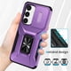 thumbnail image 2 of Funda Armada para Samsung Galaxy S24 Plus con Tapa Deslizante y Soporte Magnético Giratorio Morado, 2 of 5