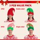 thumbnail image 2 of Gorros de elfo navideño JOYIN, 3 unidades, para fiestas de Navidad para niños y adultos, 2 of 8