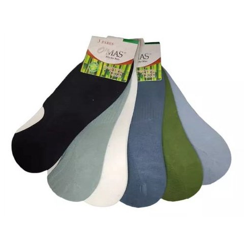 O´Mas - Calcetín Tobillera De Algodón Con Fibra De Bambú Para Hombre - Docena