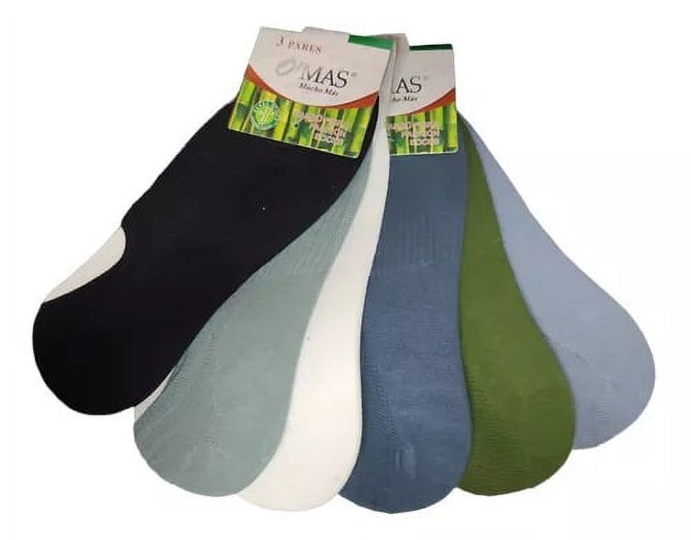O´Mas - Calcetín Tobillera De Algodón Con Fibra De Bambú Para Hombre - Docena