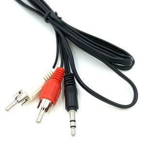 Genérico - Cable Audio Rca A Jack 2 X 1 3.5 Mm Salida Auxiliar. Aux. Macho Plug 1,5 Mt