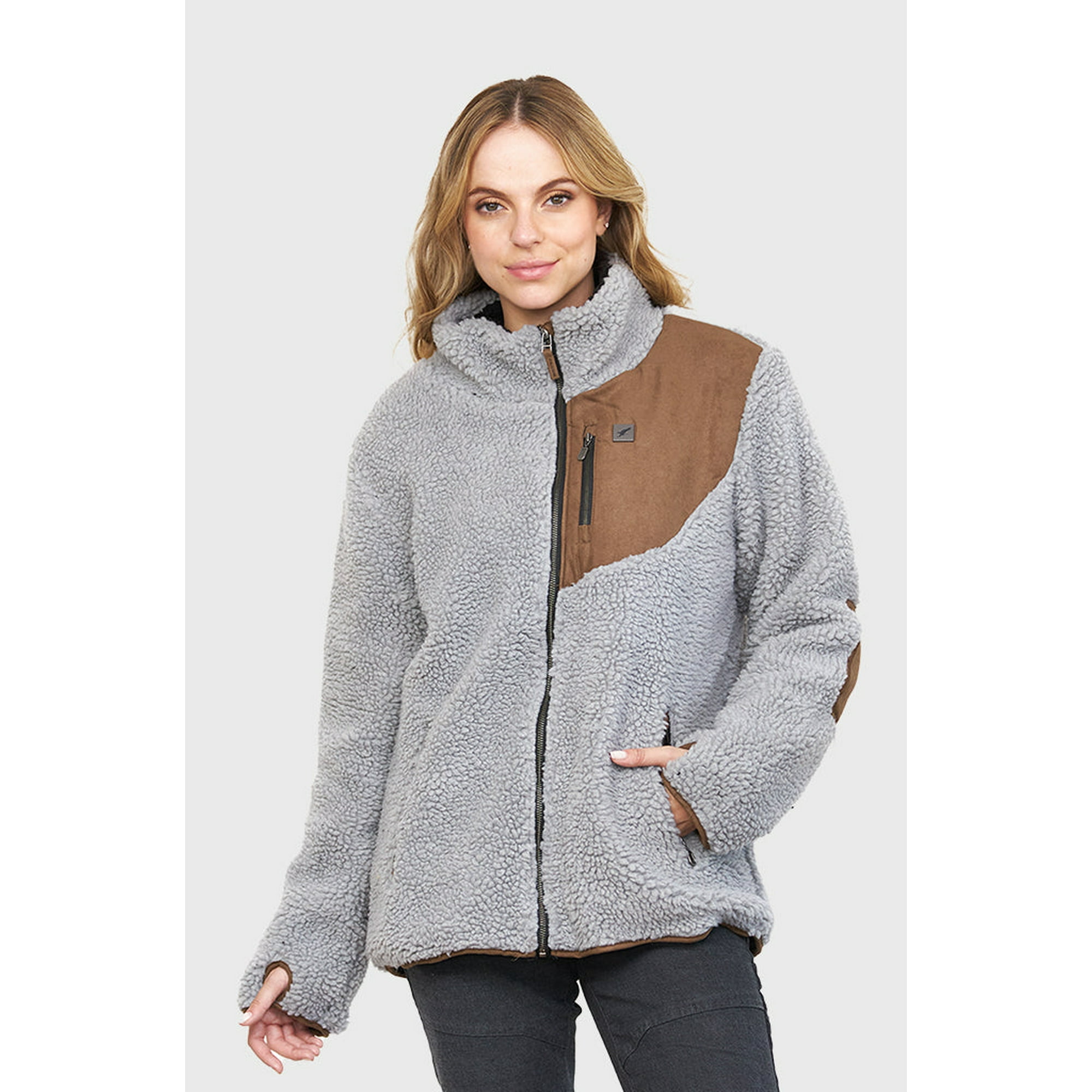 Chaqueta Chiporro Lumber Gris Plata Mujer Falcone