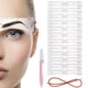 thumbnail image 1 of Plantilla para cejas, kit de 24 moldeadores de cejas, reutilizable con correa, maquillaje en 3 minutos, ideal para principiantes., 1 of 6