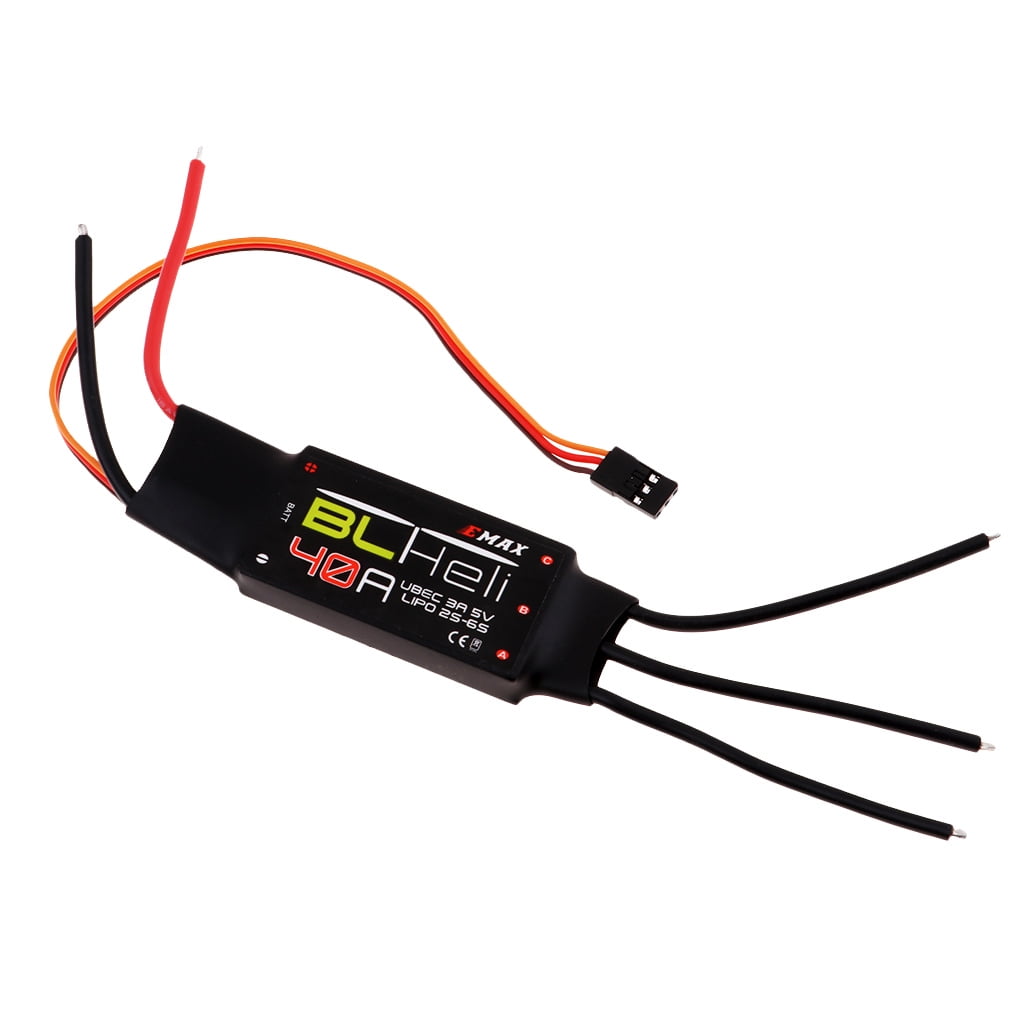 Hobbypower Contrôleur de vitesse ESC brossé RC 10 A pour réservoir de voiture et bateau 1/16 18 24 sans frein (lot de 2 pièces Hobbypower Contrôleur de vitesse ESC brossé RC 10 A pour réservoir de voiture et bateau 1/16 18 24 sans frein (lot de 2 pièces