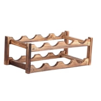 Magideal - Estante Estable Para Botellas, Soporte De Escritorio, Estante De Exhibición, Regalo De Inauguración De La Casa, Madera Universal Moderna Para Sala De 2 Niveles