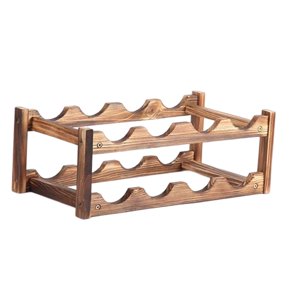 Magideal - Estante Estable Para Botellas, Soporte De Escritorio, Estante De Exhibición, Regalo De Inauguración De La Casa, Madera Universal Moderna Para Sala De 2 Niveles