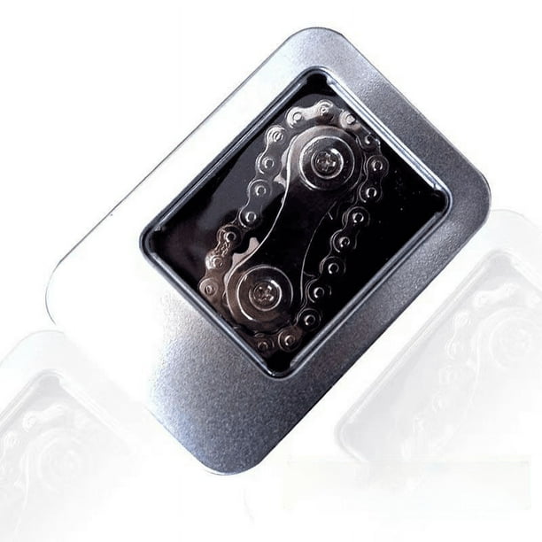 Chain Fingertip Decompression Gyroscope, Relieve Stress Decompression Toy,Pocket-Sized Metal Fingertip Gear Chain