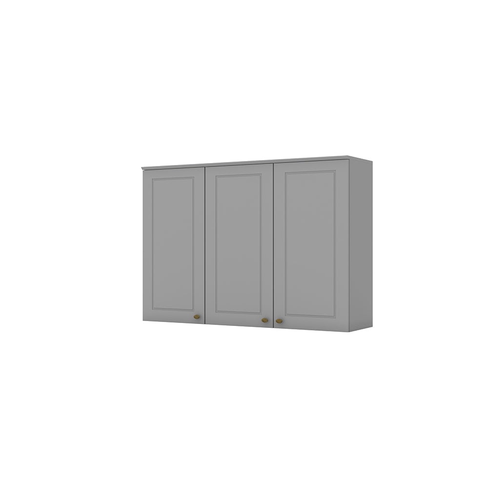Mueble Aéreo 3 Puertas Línea Americana Gris Home Mobili