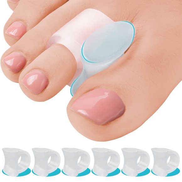 Toe Spacers 5 STARS UNITED para hombre y mujer, 6 separadores de gel