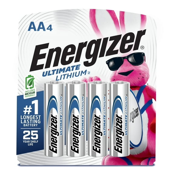 Pilas AA de litio Energizer Ultimate (paquete de 4), pilas doble A de litio de 1,5 V