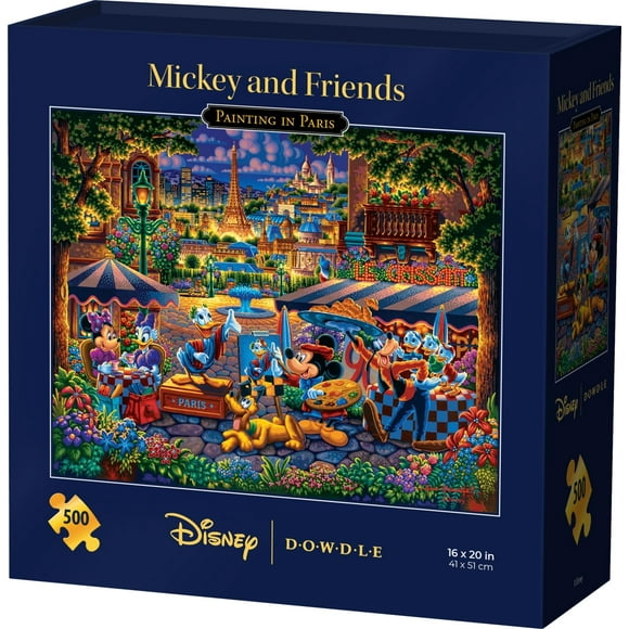Rompecabezas D·O·W·D·L·E que Mickey y sus amigos pintan en París, 500 piezas