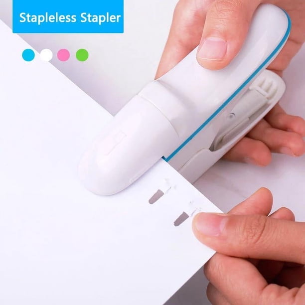 Effortlessly Bind Up to 7 Sheets with our Mini Portable Desktop Nail-Free Stapler - No Staples Needed!