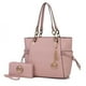 thumbnail image 1 of Bolso Tote MKF Collection - Yale para Mujeres con Billetera de Muñeca, Set de 2 Piezas, de Cuero Vegano, Espacioso y Elegante - Rosa Pálido, 1 of 3