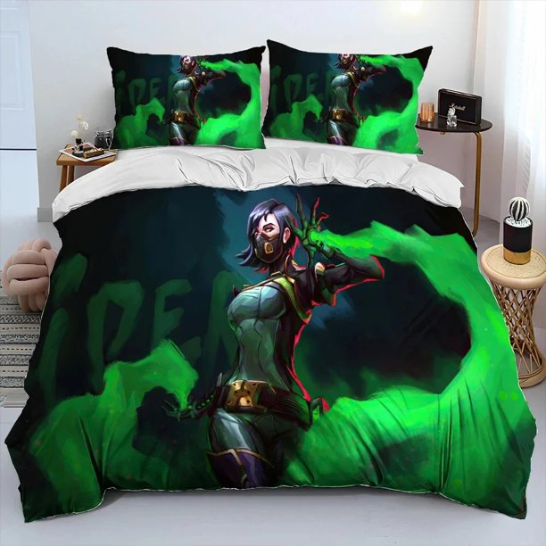 VALORANT Game Bedding Set Duvet Cover Bed Set Quilt Cover Pillowcase Comforter Size Boys Adult Bedding Set Bed Sheets