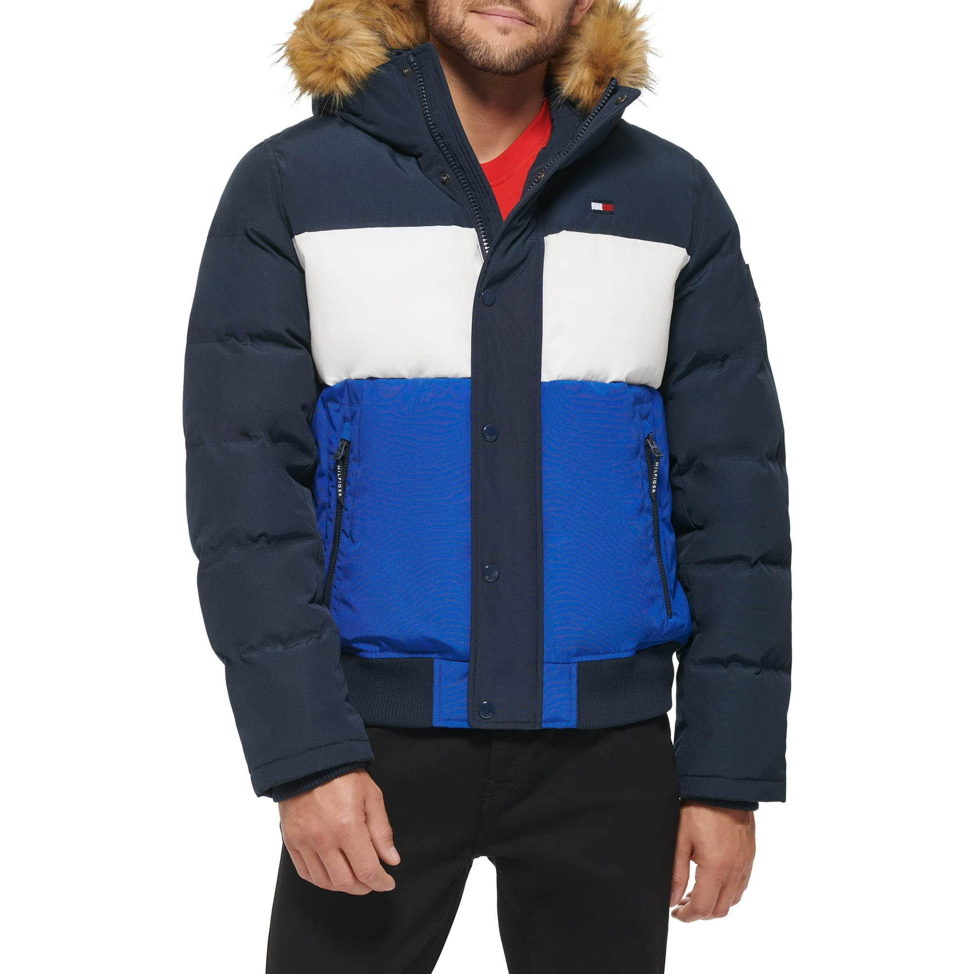 Chaqueta Tommy Hilfiger Para Hombre, Tela Ártica, Acolchada, Esnórquel, Azul