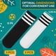 thumbnail image 2 of Calcetines de fútbol para niños, calcetines de fútbol para niños, calcetines deportivos blancos y negros hasta la rodilla para niños y niñas, ideales para correr, 6 pares de calcetines de fútbol para, 2 of 7
