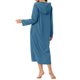 thumbnail image 3 of INSPIRE CHIC Bata con Capucha para Mujer con Cremallera, Manga Larga, Largo Completo, Sudadera, Camisón con Bolsillos, Vestido de Estar Suave M Azul Lago, 3 of 6