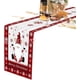 thumbnail image 4 of Camino de mesa a rayas para decoración de festivales navideños, mantel americano ligero de lino a cuadros rojos de lujo, 4 of 7