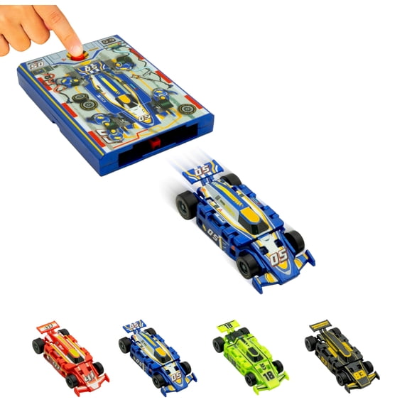 Tarjeta de carreras Toy Flat 2 Fast Original Speed Card Racer, azul cobalto