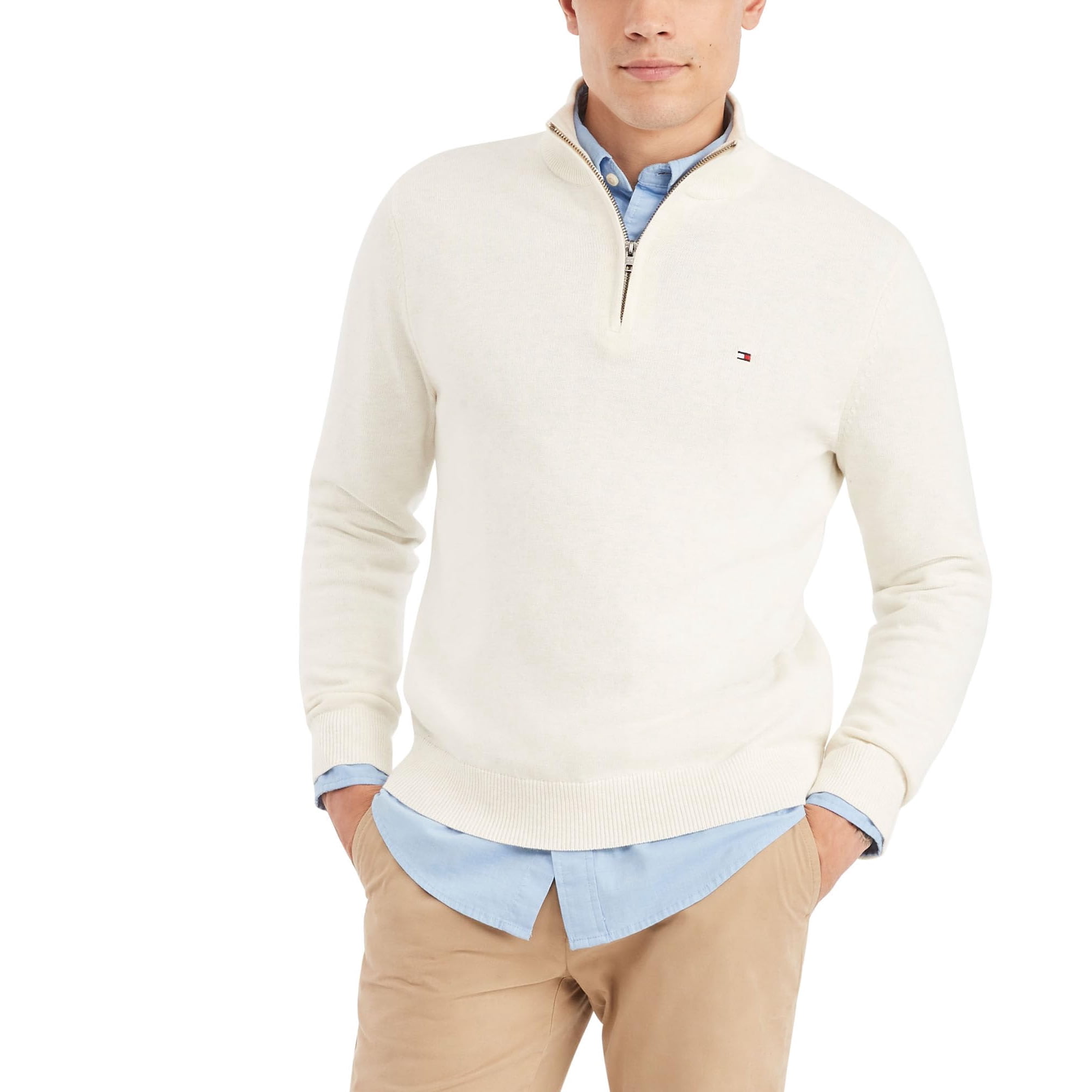 Jersey Tommy Hilfiger De Manga Larga De Algodón Con Cierre De Cremallera Para Hombre