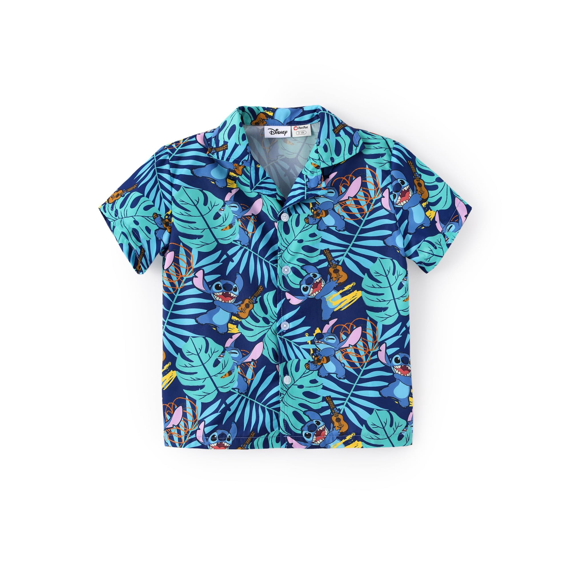 Camisa Hawaiana Disney Lilo & Stitch Para Niños De 8 A 9 Años